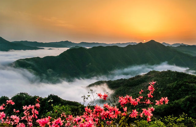 2016年4月10日,大别山腹地的安徽省霍山县春光明媚景色美.王劲松摄