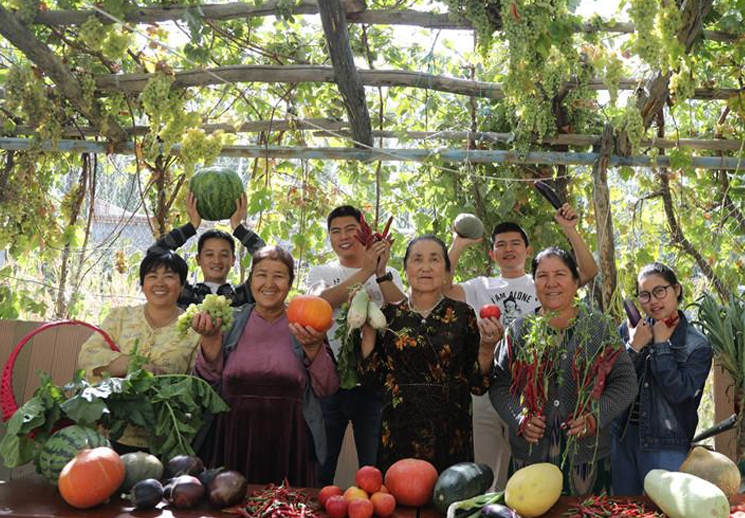 博湖县：农家小院庆丰收