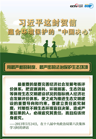 习近平这封贺信 蕴含环境保护的“中国决心”